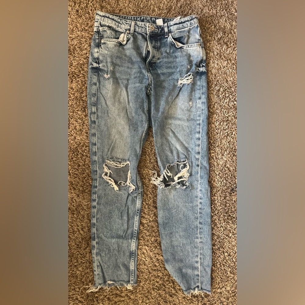 Denim jeans, ripped, size 4